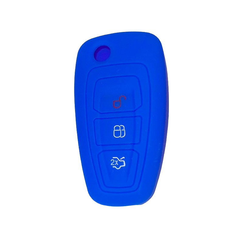 Housse Silicone 3 Boutons Compatible pour Clé Rétractable Ford