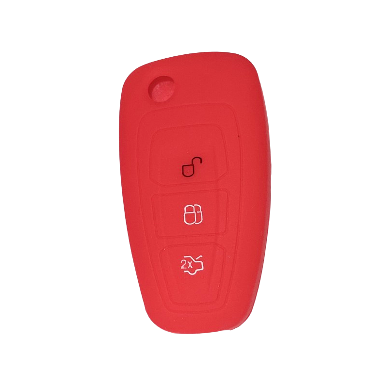 Housse Silicone 3 Boutons Compatible pour Clé Rétractable Ford