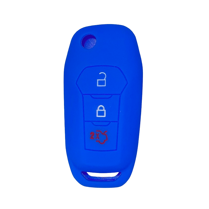 Housse Silicone 3 Boutons Compatible pour Clé Rétractable Ford