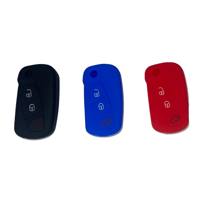 Housse Silicone 3 Boutons Compatible pour Clé Fiat Rétractable