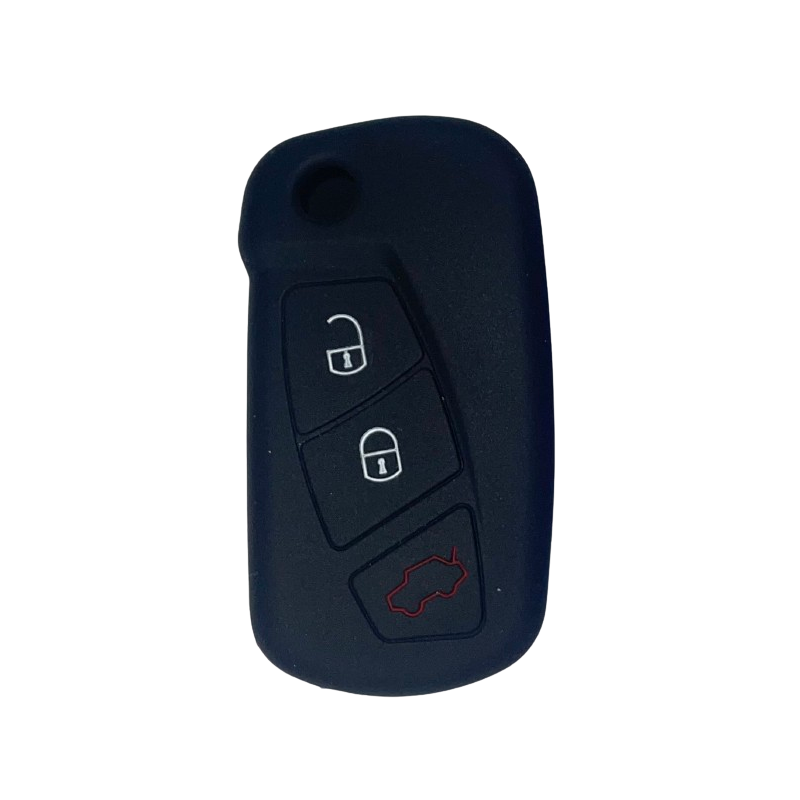 Housse Silicone 3 Boutons Compatible pour Clé Fiat Rétractable