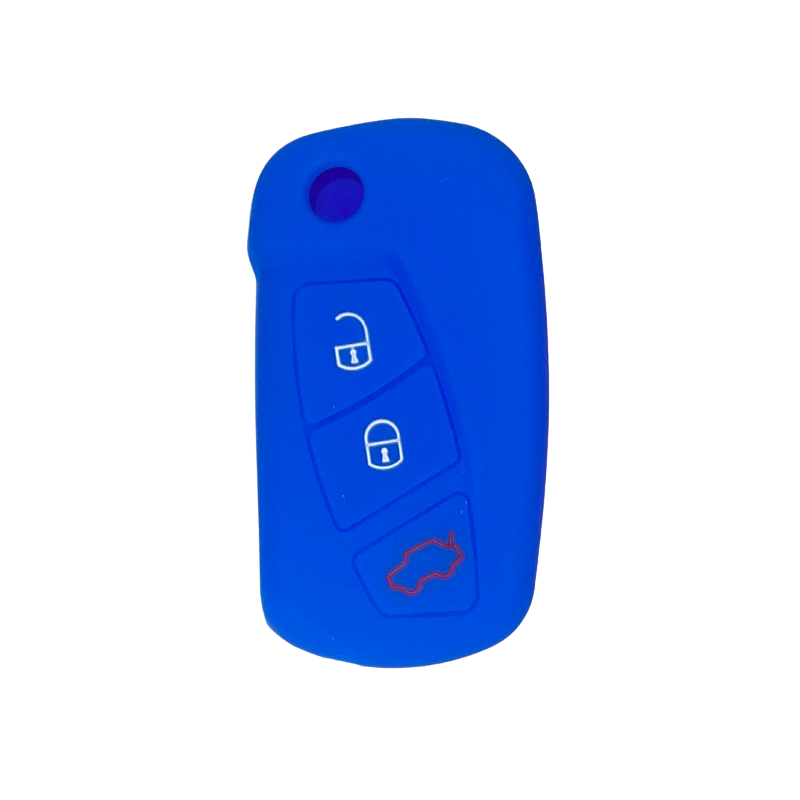 Housse Silicone 3 Boutons Compatible pour Clé Fiat Rétractable