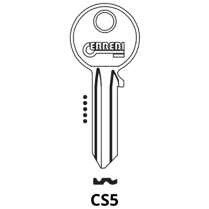 CS5 - CLES PLATES ACIER ERREBI KL/CA5S S/CS207 JMA/CI-IL