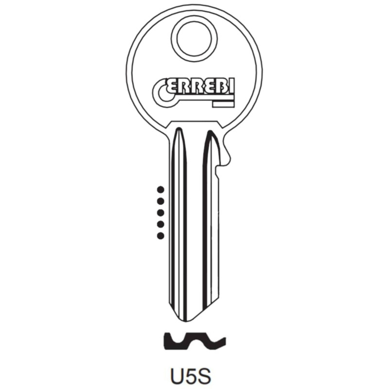 U5S - CLES PLATES ACIER ERREBI KL/UN5S S/UL051 JMA/U-5Iw