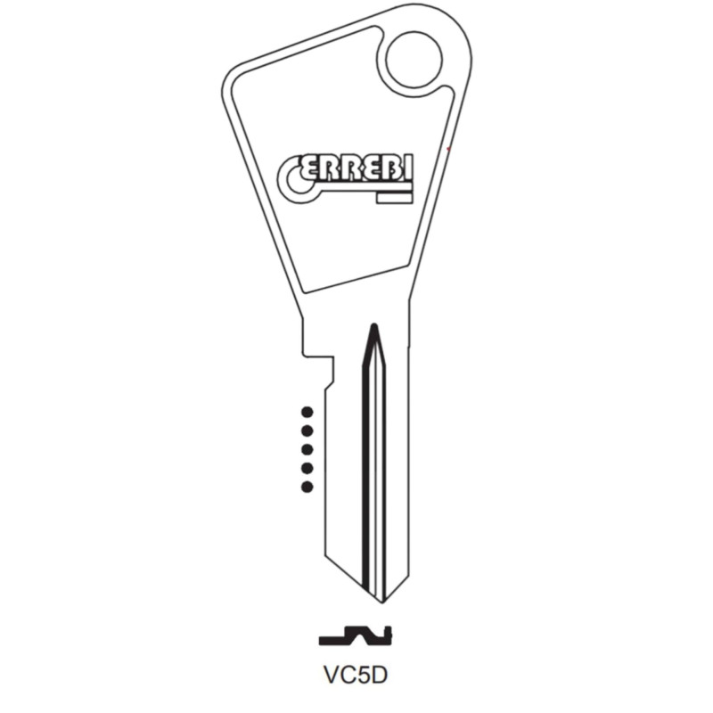 VC5D - CLES PLATES ACIER ERREBI KL/VC26 S/VAC151 JMA/VA-KD