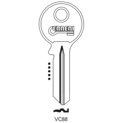 VC88 - CLES PLATES ACIER ERREBI KL/VC26 S/VAC151 JMA/VA-KD
