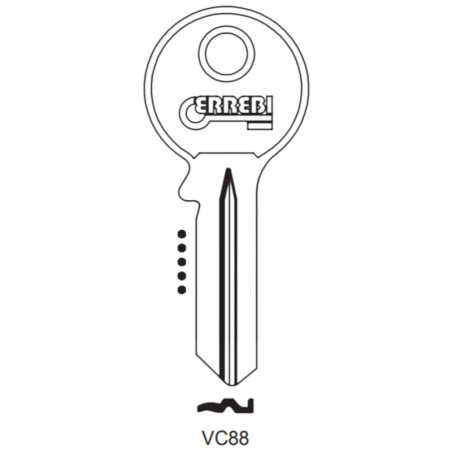 VC88 - CLES PLATES ACIER ERREBI KL/VC26 S/VAC151 JMA/VA-KD VC88 - CLES PLATES ACIER ERREBI KL/VC26 S/VAC151 JMA/VA-KD