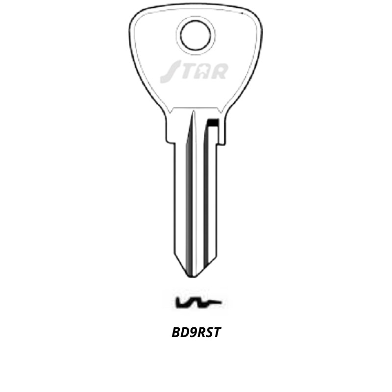 BD9RST - CLES PLATES ACIER STAR KL/BD9S JMA/BRI-19