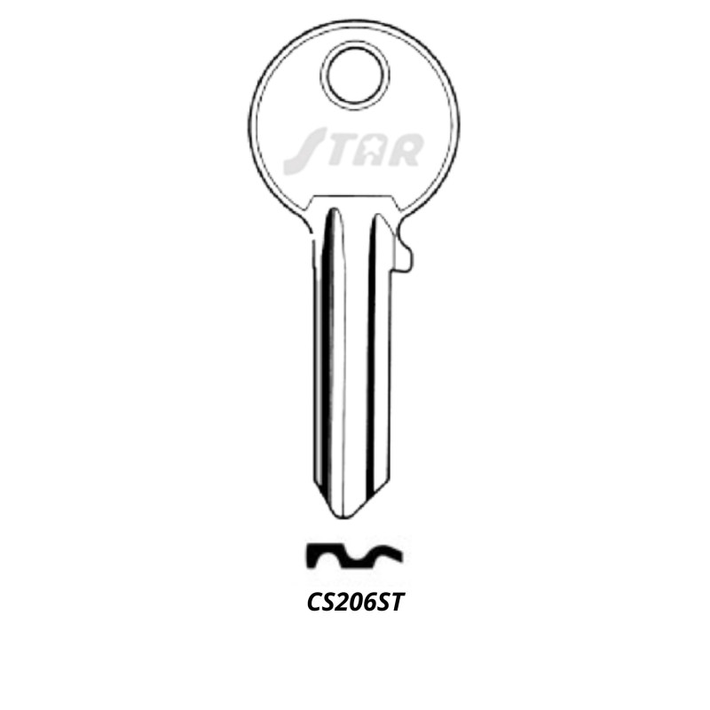 CS206ST - CLES PLATES ACIER STAR KL/CA5D JMA/CI-DL