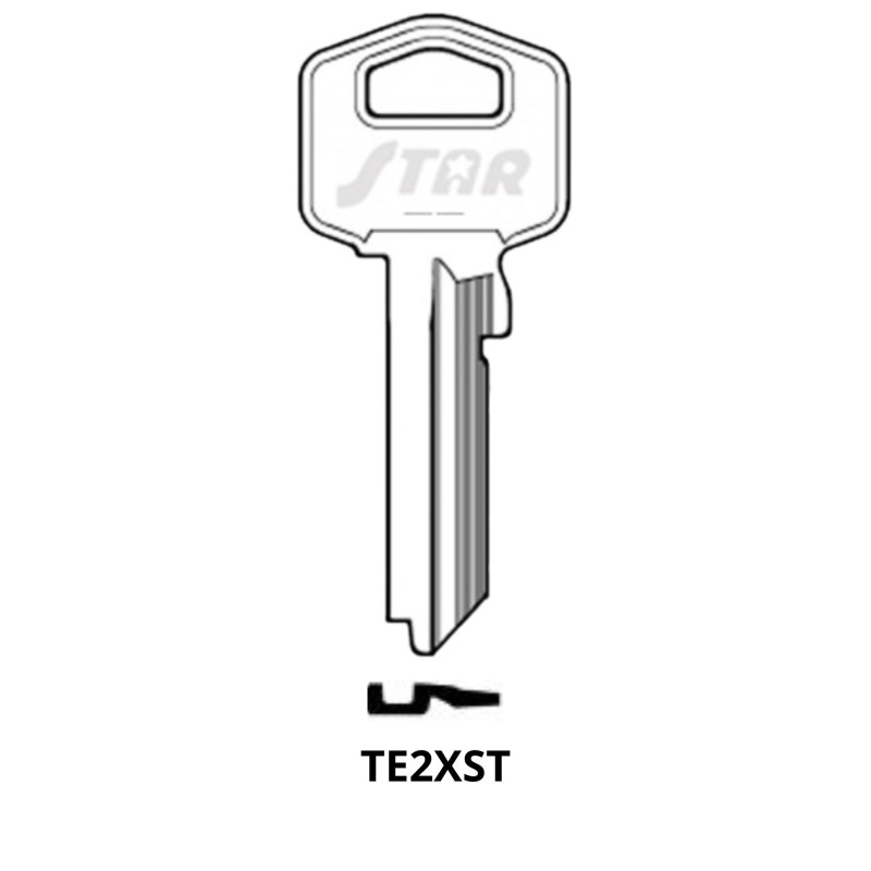 TE2XST - CLES PLATES ACIER STAR KL/TES5 JMA/TE-8I
