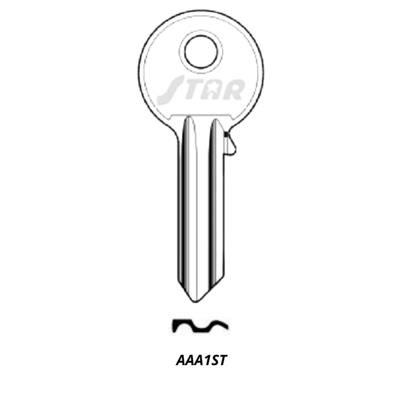 AAA1ST - CLES PLATES ACIER STAR KL/AAA1