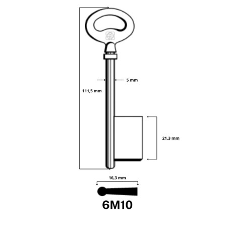 6M10 - CLES A LAIDER LAITON SILCA 