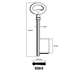 6M4 - CLES A LAIDER LAITON SILCA