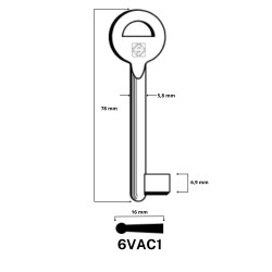 6VAC1 - CLES A LAIDER LAITON SILCA