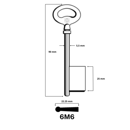 6M6 - CLES A LARDER LAITON SILCA JMA/AD-7