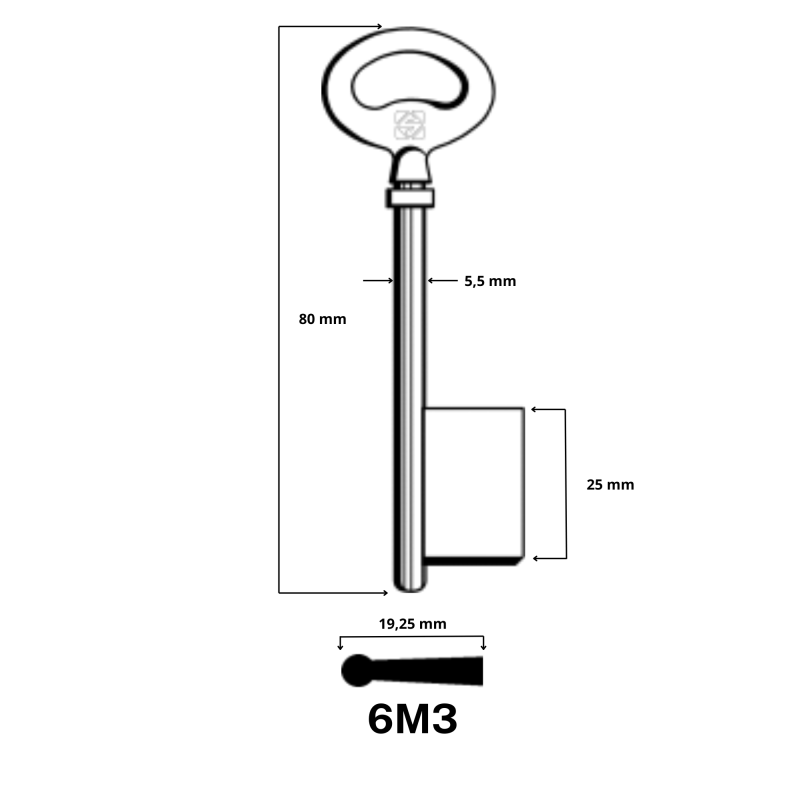 6M3 - CLES A LARDER LAITON SILCA JMA/AD-6