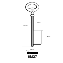 6M27 - CLES A LARDER LAITON SILCA JMA/AD-17