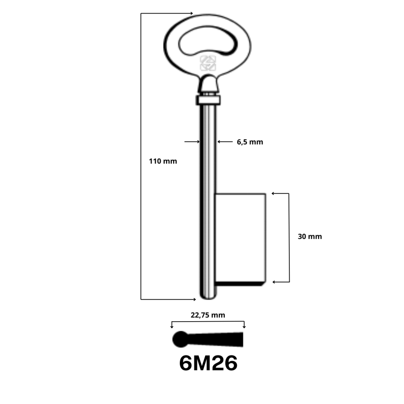 6M26 - CLES A LARDER LAITON SILCA JMA/AD-23