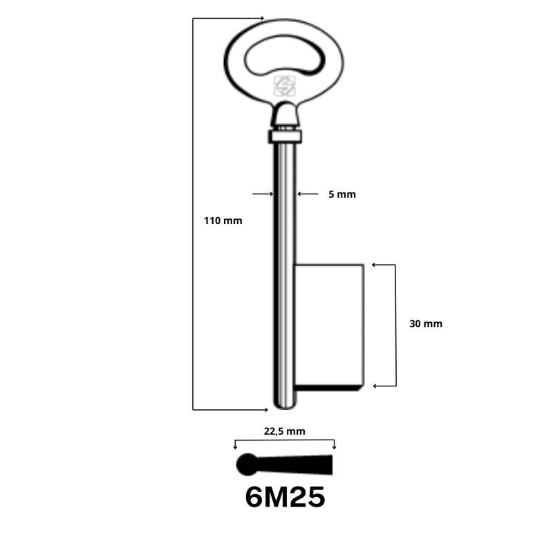 6M25 - CLES A LARDER LAITON SILCA KL/G-M25 JMA/AD-23