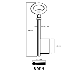 6M14 - CLES A LARDER LAITON SILCA JMA/AD-18