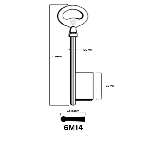 6M14 - CLES A LARDER LAITON SILCA JMA/AD-13