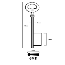 6M11 - CLES A LARDER LAITON SILCA JMA/AD-5