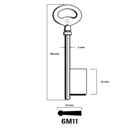 6M11 - CLES A LARDER LAITON SILCA JMA/AD-5