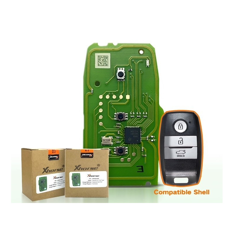 XHORSE Circuito Universal Keyless XZKA81EN 3 Botones