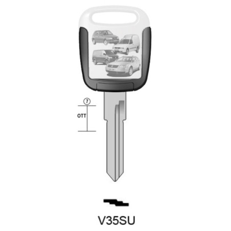 newInsert U Horseshoe Keyline pour Seat Volkswagen - V35SU