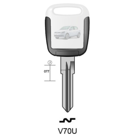 newInsert U Horseshoe Keyline pour VAG Gol/Parrati - V70U