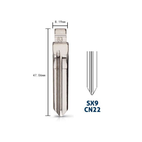 Lame PSA Peugeot-Citroën compatible télécommande universelle | SX9 - CN22