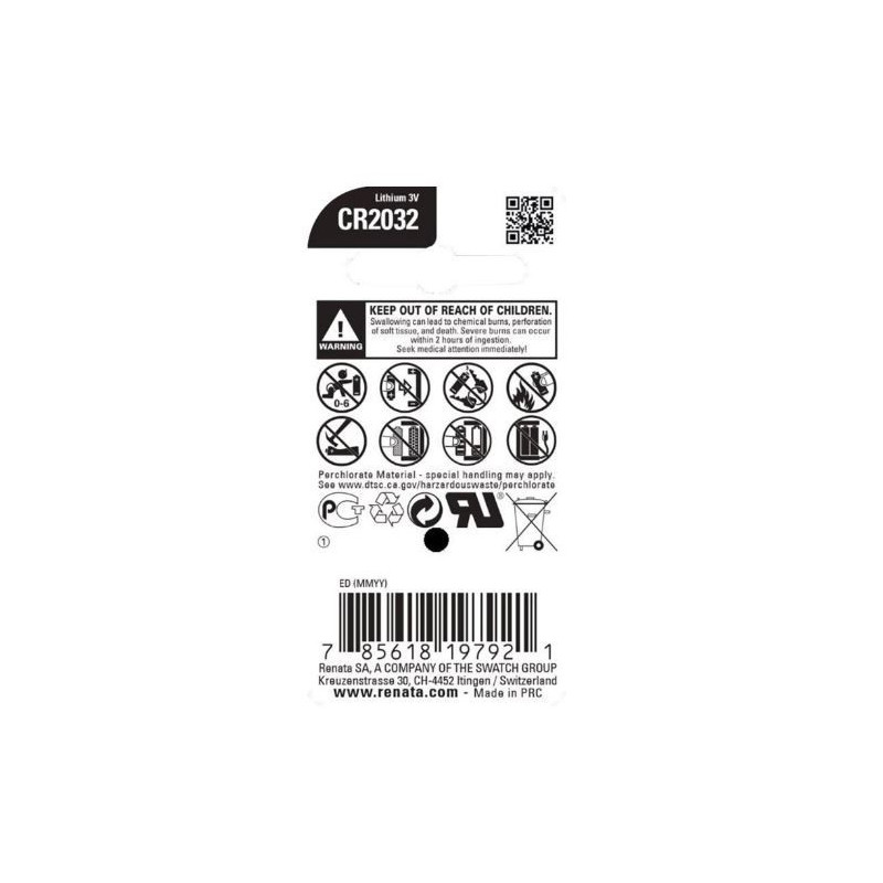 Pile bouton Lithium CR2032