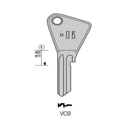 VC8 - CLES PLATES ACIER KEYLINE S/VAC48 J/VA-36