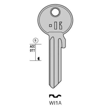 WI1A - CLES PLATES ACIER KEYLINE S/CA8 J/CA-6D