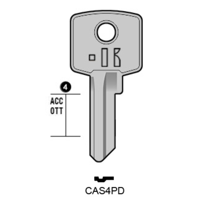 CAS4PD - CLES PLATES ACIER KEYLINE S/CIS4 J/CIS-2