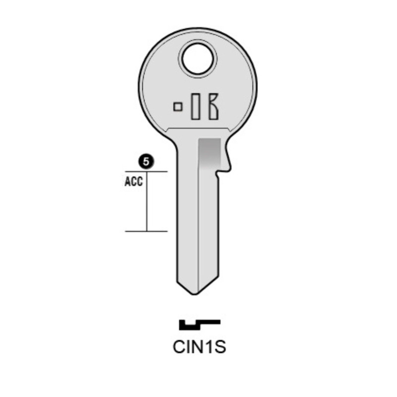 CIN1S - CLES PLATES ACIER KEYLINE S/AS1 J/ASI-1
