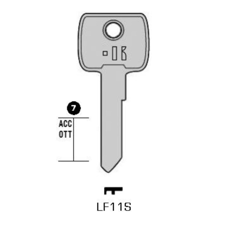 LF11S - CLES PLATES ACIER KEYLINE S/LF11R J/LF-5D