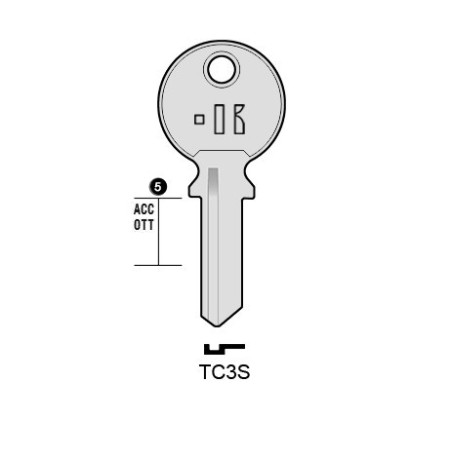 CLES PLATES ACIER KEYLINE S/TL6R J/TRI-5I