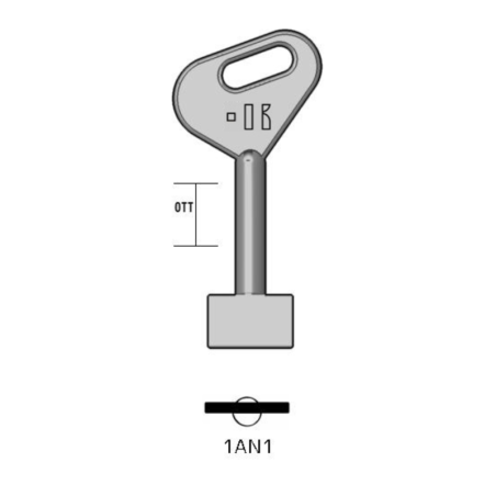 1AN1 - Clé KEYLINE à double pannetons