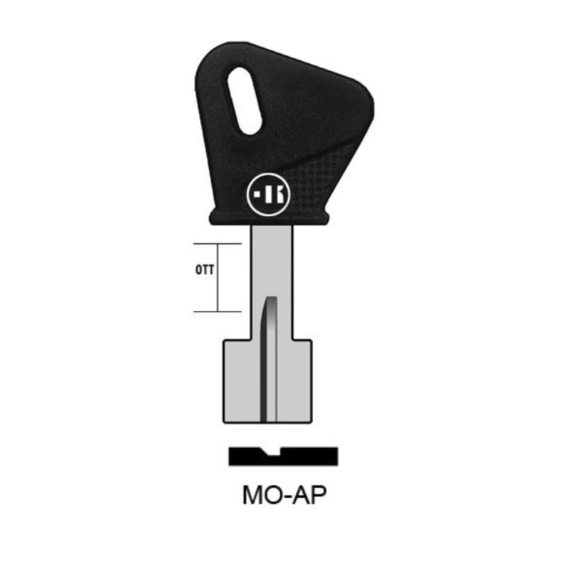 MO-AP - Clé KEYLINE à double pannetons S/ MT4P JMA/ MT-AGP