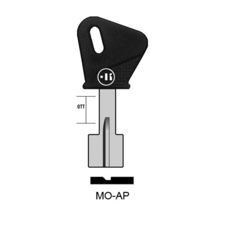 MO-AP - Clé KEYLINE à double pannetons S/ MT4P JMA/ MT-AGP