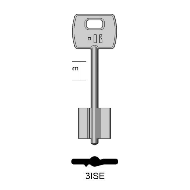 3ISE - Clé KEYLINE à double pannetons S/ 1IES JMA/ IS-4G