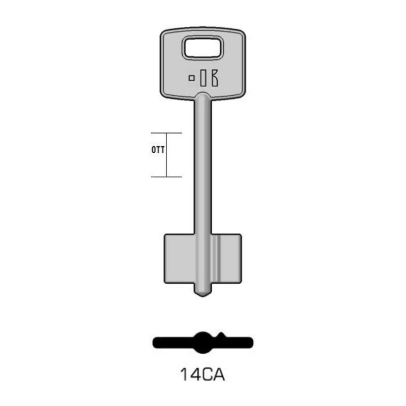 14CA - Clé KEYLINE à double pannetons S/ CSC JMA/ CI-2G