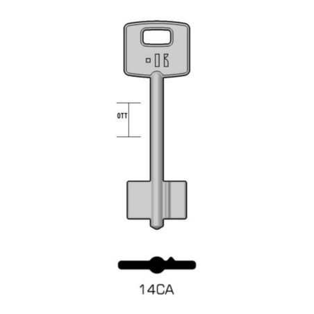 14CA - Clé KEYLINE à double pannetons S/ CSC JMA/ CI-2G 14CA - Clé KEYLINE à double pannetons S/ CSC JMA/ CI-2G