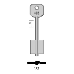 1AT - Clé KEYLINE à double pannetons S/ 5AT1 JMA/ ATR-2G