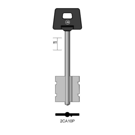 2CA10P - Clé KEYLINE à double pannetons S/ 5CS10P JMA/ CI-5PG