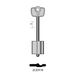 2CER16 - Clé KEYLINE à double pannetons S/ 5C4 JMA/ CRT-12G
