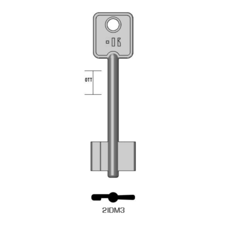 2IDM3 - Clé KEYLINE à double pannetons S/ 5ID11 JMA/ IDM-4G