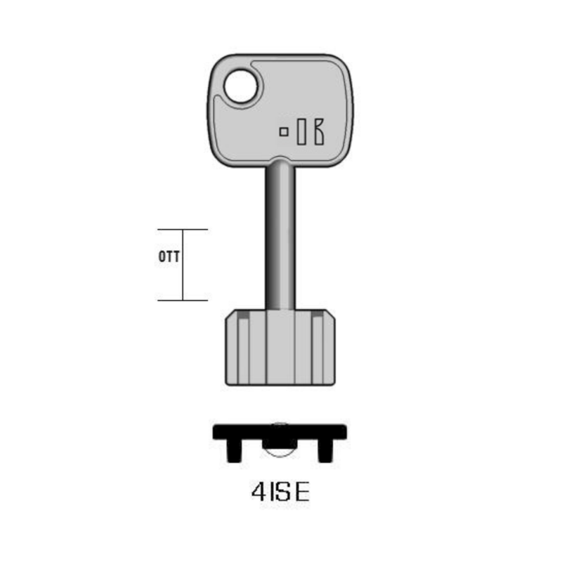 4ISE - Clé KEYLINE à double pannetons S/ 5IE5 JMA/ IS-1G