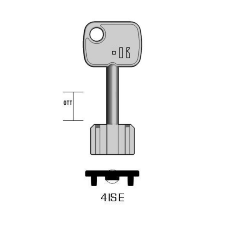 4ISE - Clé KEYLINE à double pannetons S/ 5IE5 JMA/ IS-1G